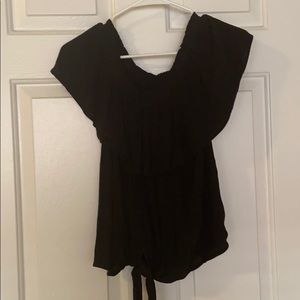 Off the shoulder tie Express top